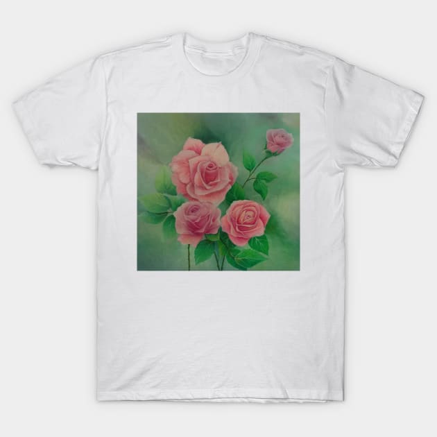 PINK ROSES T-Shirt by Boo Legge